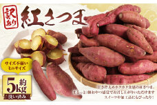 ZS-538 【訳あり・サイズ不揃い】紅さつま （約5kg）（ミニサイズ）（洗い済み） 紅さつま さつまいも 芋 イモ
