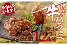 やわらか 牛ハラミ（サガリ）肉 極旨秘伝醤油タレ漬け 合計1.2kg（300g×4袋）【訳あり】ハラミ 牛肉 AS-0134