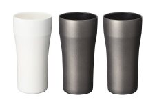 【京セラ】真空断熱タンブラー 420ml ＜ホワイト1個・ブラック2個＞ （計3個） CERAMUG タンブラー 真空容器 保冷 保温 真空断熱 セラミック トラベルカップ KYOCERA CSR-810-2