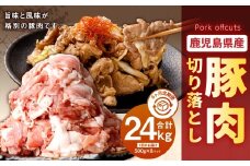 【6回定期便】鹿児島県産 豚肉 切り落とし（500g×8パック×6回 合計24kg）お肉 豚 肉 切り落とし肉 JS-118