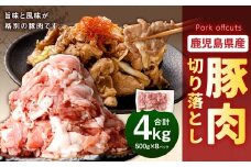 鹿児島県産 豚肉 切り落とし 合計4kg（500g×8パック）お肉 豚 肉 切り落とし肉 AS-891-1