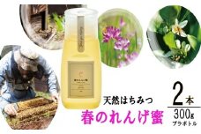 春のれんげ蜜 2本 セット 合計600g (300g×2本) 鹿児島 はちみつ 蜂蜜 れんげ蜜  AS-8108