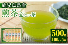 No.410 ＜鹿児島県産＞煎茶(100g×5袋セット 計500g) 国産 九州産 お茶 緑茶 煎茶 茶葉 日本茶 水出し【末永(清)製茶】