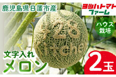 No.1197 ＜先行予約受付中！2025年7月～8月の間に発送予定＞文字入れできます！ハウスメロン(2玉) 国産 九州産 メロン フルーツ 贈答 ギフト 先行予約 予約 産地直送 文字入れ 名入れ オーダー 感謝 母の日 父の日 敬老の日【ヨツハトマトファーム】