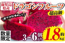 No.1145 《数量・期間限定》鹿児島県産！ドラゴンフルーツ(1.8kg・3個～6個) 国産 鹿児島 日置市 産地直送 スイーツ デザート 果実 果物 くだもの フルーツ 栽培期間中 農薬不使用 無農薬 贈り物 贈答品【はまうえ果樹園】