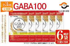 No.1286-A ＜定期便・全3回(隔月)＞GABA100(1袋 62粒入・2袋×3回 計6袋) 鹿児島 日置市 健康食品 機能性表示食品 サプリ 栄養バランス 食生活 安心安全 デスクワーク ストレス緩和 高血圧 定期便 頒布会【てまひま堂】【1294】【898】