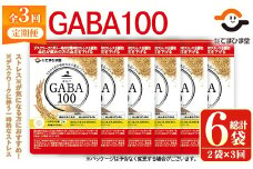 No.1286-A ＜定期便・全3回(隔月)＞GABA100(1袋 62粒入・2袋×3回 計6袋) 鹿児島 日置市 健康食品 機能性表示食品 サプリ 栄養バランス 食生活 安心安全 デスクワーク ストレス緩和 高血圧 定期便 頒布会【てまひま堂】【1294】【898】