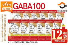 No.1286-B ＜定期便・全6回(隔月)＞GABA100(1袋 62粒入・2袋×6回 計12袋) 鹿児島 日置市 健康食品 機能性表示食品 サプリ 栄養バランス 食生活 安心安全 デスクワーク ストレス緩和 高血圧 定期便 頒布会【てまひま堂】【1294】【898】