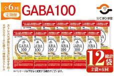 No.1286-B ＜定期便・全6回(隔月)＞GABA100(1袋 62粒入・2袋×6回 計12袋) 鹿児島 日置市 健康食品 機能性表示食品 サプリ 栄養バランス 食生活 安心安全 デスクワーク ストレス緩和 高血圧 定期便 頒布会【てまひま堂】【1294】【898】