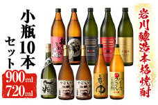 鹿児島の本格焼酎9種を飲み比べ！小瓶10本セット(各720ml・900ml) 芋焼酎 麦焼酎 飲み比べ【大隅家】B96-v02