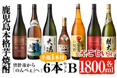 曽於市から「のんべぇ」へ！芋焼酎6本セットB・小瓶１本付 お酒 芋焼酎 飲み比べ 【大隅家】 C20-v01