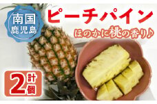 【数量限定】曽於のピーチパイン(計2個・約800g～1200g×2) 鹿児島県産 果物 フルーツ【大徳産業】A106-v02