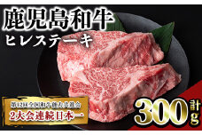 鹿児島和牛ヒレステーキ(計300g・2枚) 和牛 ヒレ 希少部位【居食肉】B164-v02
