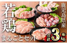 鹿児島県産 若鶏まるごとセット(計3.05kg) 小分け 鶏肉 セット【TRINITY】A467-v02