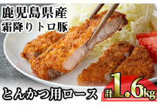 鹿児島県産霜降りトロ豚 とんかつ用ロース (計1.6kg・200g×8枚) 鹿児島県産 豚肉 霜降り 【KNOT】 A572