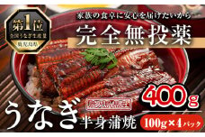 鹿児島県産うなぎ半身カットセット (100g×4パック、タレ・山椒付き) 鰻 ウナギ うな重 ひつまぶし かばやき 九州産 国産 冷凍 真空パック カットうなぎ 蒲焼き【西日本養鰻】A585