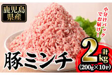 豚ミンチ10袋詰合せ 計2kg(200g×10P) 鹿児島県産 豚 ミンチ【株式会社南給】A588