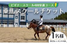 【乗馬スクールチケット】ビギナースクール～30分レッスン×3回、小学1年生以上～(1名様) 体験 乗馬 チケット【曽於市観光協会】 D40