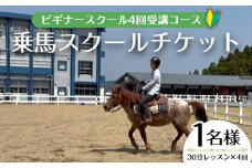 【乗馬スクールチケット】ビギナースクール～30分レッスン×3回、小学1年生以上～(1名様) 体験 乗馬 チケット【曽於市観光協会】 D40