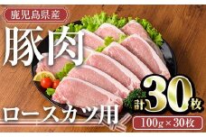 鹿児島県産豚肉ロースカツセット(計30枚・5枚×6P)  鹿児島県産 冷凍 豚肉【TRINITY】A678