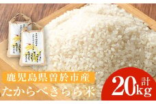 ＜先行予約受付中・2025年10月中旬より順次発送予定＞たからべきらら米(20kg) 米 お米 白米【道の駅たからべきらら館】 D45