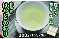 A-019 霧島茶 はやとかおり 雅 詰合せ(100g×3本)【マル竹園製茶】霧島市 緑茶 茶葉 お茶 日本茶