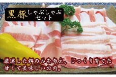 A-097 万膳六白黒豚しゃぶしゃぶセット(木箱入り)【かめさわファーム】霧島市 国産 黒豚 豚肉 肉 豚 しゃぶしゃぶ セット