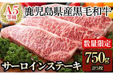 D-064 ＜数量限定！＞鹿児島県産黒毛和牛サーロインステーキ3枚 計750g(Ａ-5等級)【九面屋】霧島市 国産 牛肉 ステーキ ステーキ肉  鹿児島県産 黒毛和牛 肉 精肉 牛 A5等級