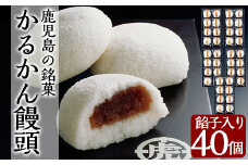 B-134 第14回全国菓子博・高松宮名誉総裁賞受賞！鹿児島の銘菓軽羹饅頭（8個入り×5箱）【徳重製菓とらや】霧島市 かるかん 鹿児島 かるかん饅頭 饅頭 餡 和菓子 常温 茶請け
