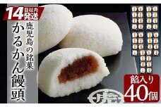 B-134 鹿児島の銘菓かるかん饅頭(餡入り)(8個入り×5箱 計40個)【徳重製菓とらや】霧島市 国産 かるかん 軽羹 饅頭 まんじゅう 銘菓 郷土菓子 生菓子 お菓子 和菓子 スイーツ