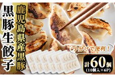 A3-008 国産！鹿児島県産黒豚餃子60個(10個入×6P)【肉の豊楽】霧島市 国産 豚肉 ぎょうざ ギョーザ ギョウザ 惣菜 おかず 冷凍