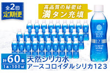 K-561-B 《定期便・全2回》天然シリカ水・アースコロイダルシリカ123(1本300ml・計60本)【アース製薬】 霧島市 水 ミネラル ナノコロイド シリカ シリカ水 中硬水 飲料水 天然水