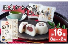 K-593-B 温泉かるかんまんじゅう1箱8個入り(計16個) 【財宝】 霧島市 和菓子 個包装 ギフト かるかん 饅頭 まんじゅう お菓子 九州 銘菓 お土産 あんこ スイーツ おみやげ 贈り物 こし餡 温泉水使用 鹿児島県