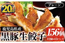 【家計応援】鹿児島黒豚生餃子 合計156個！（12個×13P） 国産 鹿児島県産 黒豚 餃子 ぎょうざ ギョーザ ギョウザ 冷凍餃子 冷凍 冷凍食品 惣菜 弁当 おかず 小分け 詰め合わせ 大容量【CP-023H】