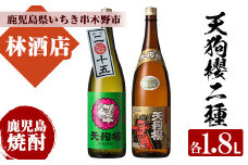 【数量限定】芋焼酎 「天狗櫻熟成酒」 「天狗櫻」 1800ml 各1本 一升瓶 2本セット 鹿児島 白石酒造 一品 の 本格芋焼酎 飲み比べセット! 熟成いも焼酎 【B-344H】