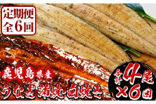 【６か月定期便】国産（鹿児島県産）うなぎの蒲焼・白焼き食べ比べ堪能セット  国産 うなぎ 鰻 蒲焼 白焼 冷凍 鹿児島【S-017H】