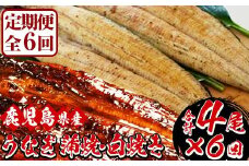 【６か月定期便】国産（鹿児島県産）うなぎの蒲焼・白焼き食べ比べ堪能セット  国産 うなぎ 鰻 蒲焼 白焼 冷凍 鹿児島【S-017H】