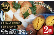 冷凍！「まぐろ入り薩摩揚げ 10枚」と「安納芋の焼き芋（120g×5袋）」詰合せ！個包装 で お手軽！冷凍 小分け で使い勝手がいい！薩摩揚げ さつま揚げ さつまあげ マグロ おつまみ お弁当 お惣菜 簡単【A-1486H】