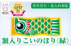 額入りこいのぼり【緑色】ESSEふるさとグランプリ2023金賞受賞！【E-113eH】