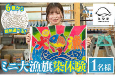 伝統工芸を身近に！ミニ大漁旗の染め体験♪白色の大漁旗に自由に色を塗れます！【亀崎染工】【A-1620H】