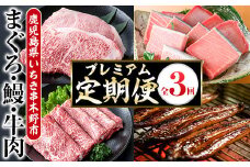【3ヶ月定期便】いちき串木野プレミアム定期便（マグロ・鰻・牛肉）【PT-003H】