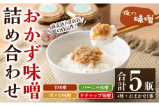 こだわり の「俺の味噌」100ｇ× 5瓶 セット （辛味噌・ポメロ味噌・バーニャ味噌・ケチャップ味噌・ランダム1瓶）発酵食Lab おかず味噌 おつまみ にも ご飯のお供 にも! 天然醸造味噌 食べ比べ 天然塩使用！発酵食 麹【A-1853H】