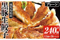 ＜焼くだけ＞鹿児島黒豚生餃子 合計 240個！（12個×20P） 国産 鹿児島県産 黒豚 餃子 ぎょうざ ギョーザ ギョウザ 冷凍餃子 冷凍 冷凍食品 惣菜 弁当 おかず 小分け 詰め合わせ 大容量【A-1857H】