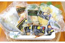 漁師の手作り 味付け切身の詰め合わせ18P（6種×3P） 食べ比べセット 鹿児島県産 天然ぶり かます しいら あじ 照焼き 西京漬け 塩漬け バジルソース レモンペッパー ガーリックペッパー 冷凍 おかず フライパン調理 ギフト