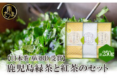 【日本茶AWARD受賞】鹿児島緑茶と紅茶のセット（計250g） 鹿児島県産 かごしま お茶 日本茶 緑茶 紅茶 茶葉 南さつま市 小牧緑峰園