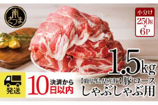 【鹿児島県産】豚 ロース しゃぶしゃぶ用 1.5kg  ＼毎年大人気の定番品！／ ★最短発送★ 小分け パック しゃぶしゃぶ用 お肉 豚肉 冷凍 カミチク 南さつま市