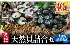 【素潜り漁師直送】【袋に入った冷凍のままでレンジ対応】三種混合30個入り詰め合わせ！南さつまの天然貝！