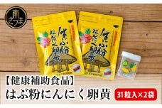【健康補助食品】はぶ粉にんにく卵黄 （31粒入り×2袋）  にんにく 卵黄 健康 美容 にんにく卵黄 食品 ニンニク 正食研究所 鹿児島 南さつま市