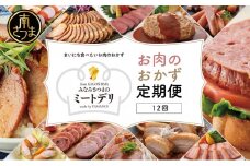 【定期便 全12回】お肉のおかず定期便［みなみさつまのミートデリ］ ハンバーグ 焼き豚 ウインナー ソーセージ ローストポーク ハム ピスタチオ入り フランクフルト 切落し ミートローフ 豚バラ チャーシュー 豚モモ ローストビーフ 鹿児島県産 冷蔵 冷凍 南さつま市
