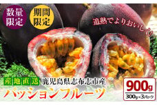 a5-071 樽野さんのトロピカルパッションフルーツ 計900g(300g×3パック)